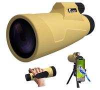 Telescopio monocular de 12 x 50 de alta potencia para adultos, monocular HD con zoom compacto con adaptador de smartphone y trípode, lente BAK 4 y FMC, monocular impermeable para caza, senderismo,