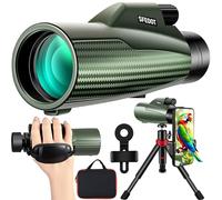Telescopio monocular de 12 x 56 pulgadas de alta potencia con adaptador de smartphone, trípode, monoculares de visión más grandes para adultos con prisma BAK4 y lente FMC, adecuado para observación de