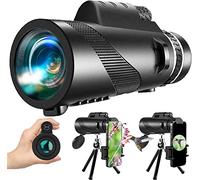 Telescopio monocular de 80 x 100 de alta potencia para smartphone, monoculares de baja visión nocturna para adultos, telescopio monocular de alta definición para observar estrellas, caza, vida