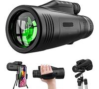Telescopio monocular de Alta definición 12X50 de Alto Rendimiento con Adaptador rápido para teléfono Inteligente, trípode y Correa para la muñeca Monocular Impermeable para observación de Aves,