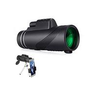 Telescopio monocular de Alta definición 40x60, telescopio portátil con Prisma de Alta Potencia, con Soporte para teléfono Inteligente y Prisma de trípode, monocular liviano para Caza y observación d