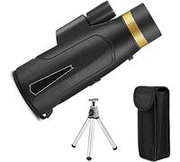 Telescopio monocular de Alta Potencia 10X50 HD monocular + Soporte para teléfono Inteligente y trípode Resistente al Agua para observación de Aves, Turismo, Concierto, Juego de Pelota
