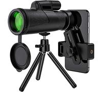 Telescopio monocular de Alta Potencia 12x50 de Alta definición, monocular Impermeable con Lente Bak4 Prism FMC con Soporte para teléfono Inteligente y trípode