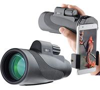 Telescopio monocular de Alta Potencia 12x50 Gosky Titan, Adaptador para teléfono Inteligente, Impermeable IPX7, Prisma BAK4 y Lentes FMC Ideales para la observación de Aves y Vida Silvestre, viajer