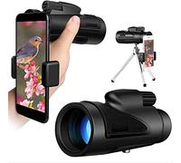Telescopio Monocular de Alta Potencia 12x50 HD, Monocular Resistente al Agua con Poca luz para teléfono móvil, observación de Aves, Senderismo, Camping, Turismo