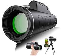 Telescopio monocular de Alta Potencia, 40x60 con Soporte para teléfono Inteligente, Monocular Resistente al Agua IPX7 para Ver Acampar y Hacer Senderismo