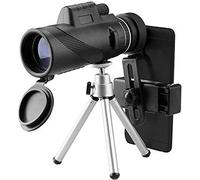 Telescopio monocular de alta potencia con soporte para smartphone y trípode para observación de aves, camping, senderismo
