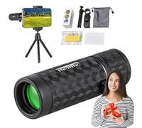 Telescopio monocular de alta potencia, monoculares ajustables de visión más grande, telescopio monocular avanzado | Alta potencia de transmisión de luz, baja visión nocturna, monocular HD para