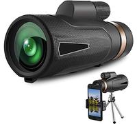 Telescopio monocular de Alto Rendimiento con Soporte para teléfono Inteligente, Alcance monocular monocular de 12x50, monocular Ligero y portátil para Adultos observación de Aves Camping Senderismo