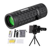 Telescopio monocular de prisma de alto rendimiento,Telescopio monocular Alto rendimiento - Potente nuestro -centralcon adaptador para smartphone, trípode y bolsa portátil - Telescopio monocular de