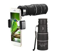 Telescopio monocular de Regalo Monocular HD de Alta Potencia 16x52 con Soporte para teléfono Inteligente y trípode Impermeable Duradero y Transparente Prisma FMC BAK4 Enf