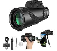 Telescopio monocular de visión nocturna, monoculares portátiles para adultos, alta potencia, 80 x 100 HD, para caza, deportes, camping, viajes