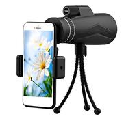 Telescopio monocular HD 12 X 50 | Monocular profesional con trípopara teléfono inteligente - Adaptador HD Monocular telescopio con trípoy soporte para teléfono para vida silvestre senderismo