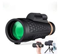 Telescopio monocular HD 12X50, Impermeable, portátil, con Soporte para teléfono y trípode para Escalada, observación de Aves, Carga, conciertos de fútbol.