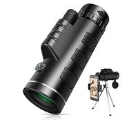 Telescopio monocular HD 40x60, telescopio monocular Impermeable con Soporte para teléfono Inteligente y trípode, Zoom súper teleobjetivo para Adultos y niños, monocular liviano para observación de a