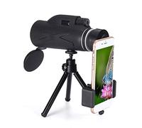 Telescopio monocular HD 80 x 100 Telescopio monocular Impermeable con Adaptador para teléfono Inteligente Trípode Ideal para Adultos Observación de Aves Caza al Aire Libre Viajes Turismo
