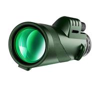 Telescopio Monocular HD 80X100, Telescopio Prisma Bak4 con Zoom De Largo Alcance De 8000M con/sin Trípode, Clip For Teléfono, Caza, Camping Al Aire Libre(Green Standard)