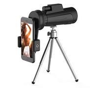 Telescopio Monocular HD Al Aire Libre Definición H Visión Nocturna Vista Monocular Alcance Monocular Impermeable con Adaptador para Teléfono Inteligente Trípode para Acampar,12x50