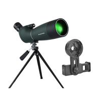 Telescopio Monocular HD con Zoom 25-75x70, Impermeable FMC Trípode For Disparar Aves, Acampar, Caza, Alcance Óptico Ocular Potente Y Aumento(GreenWithTripod Clip)