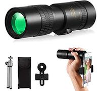Telescopio monocular HD de 10-300x40 mm para Adultos, telescopio monocular BAK4 HD a Prueba de Agua, monocular con Soporte para teléfono Inteligente y trípode, para Acampar con observación d