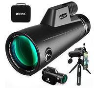 Telescopio monocular HD de 12 x 56 pulgadas, alta definición con prisma BAK4 y lente FMC, monocular ligero impermeable con trípode ajustable y adaptador de teléfono inteligente de aleación para observación de aves silvestres
