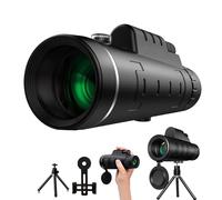 Telescopio monocular HD, monoculares de Bolsillo Impermeables para Adultos con Adaptador de teléfono y trípode, Mini Enfoque de Zoom monocular de Alta Potencia para observación de Aves, Caza, Camping