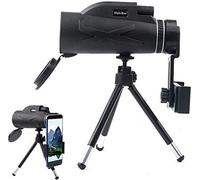 Telescopio monocular más Nuevo actualizado Alta Potencia 80x100 Monoculares portátiles compactos Alcance Impermeable con Clip para teléfono y trípode para teléfono inteli