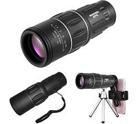 Telescopio monocular monocular 16x52 Telescopio monocular portátil Compacto de Alta Potencia Impermeable con Adaptador para teléfono Inteligente Trípode para observación de Aves
