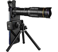 Telescopio monocular - Monocular 4K HD con Aumento de 32x con Soporte para teléfono Inteligente y trípode Monocular Impermeable para observación de Aves, Camping, Senderismo