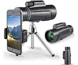 Telescopio monocular - Monocular de Potencia de 18X62 h para observación de Aves, monocular HD Resistente al Agua IPX7 con trípode Fabricado con Prisma FMC BAK4 y Materiales ecológicos,Amazing99