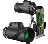 Telescopio monocular, monocular HD de Alta Potencia 40x60 para observación de Aves Adultos con Soporte para teléfono Inteligente y trípode Prisma BAK4 para Acampar, Viajar y Vivir Vida Feliz