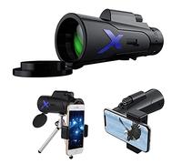 Telescopio monocular, monoculares 12X50 HD Telescopio monocular para Adultos y niños, monocular de Prisma Bak4 Fmc a Prueba de Agua de Alta Potencia con Soporte y trípode, para observación de Aves