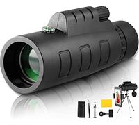Telescopio monocular, monoculares HD 10x50 BAK4 Telescopio para teléfono Inteligente con Poca luz y Alta Potencia Monocular para observación de Aves Senderismo Turismo Concierto Juego de Pelota