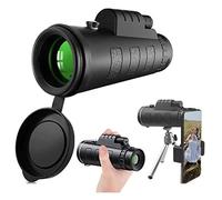 Telescopio monocular para Adultos, 40 * 60HD de Alta Potencia a Prueba de Agua con trípode Adaptador para teléfono Inteligente para observación de Aves/Acampar/Senderismo, telescopio monocular