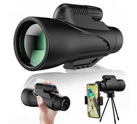 Telescopio monocular para adultos con soporte para teléfono inteligente y trípode, monoculares impermeables llenos de nitrógeno 12x50 HD, alcance monocular portátil con prisma BAK4 para observación d