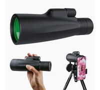 Telescopio monocular para smartphone, 10-30 x 50 monoculares de alta potencia mini zoom para adultos y niños, monocular con correa de mano, regalos para ver pájaros, cazar, viajar estrellas y acampar