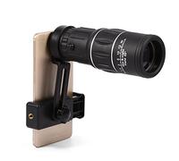 Telescopio Monocular para Teléfonos Inteligentes 16X Senderismo Lente de la Cámara HD Telescopio Monocular Zoom Impermeable a Prueba de Niebla con Soporte yTeléfono Clip