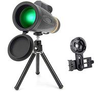 Telescopio monocular portátil con Zoom de Alta Potencia 12-16X50 con visión Nocturna Bak4 Prism Fmc Lens Monocular con Adaptador de teléfono Inteligente y trípode para pájaro Little Surprise