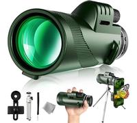 Telescopio monocular portátil con zoom HD, plegable de larga distancia, mini telescopio potente para caza, deportes, camping, viajes, B