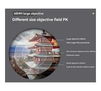 Telescopio monocular portátil HD con prisma BAK4 de 12x50 con iluminación para observación de aves y senderismo, estándar.