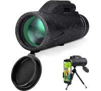 Telescopio monocular portátil HD monocular 80x100 BAK4 Telescopio Zoom Monocular Telescopio portátil con Soporte para teléfono Inteligente, Regalos para niños