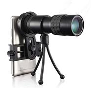 Telescopio monocular portátil Potente telescopio monocular con Zoom teleobjetivo Alto 4K 10-30x30 mm Telescopio Compacto Impermeable con Clip para teléfono y trípode par