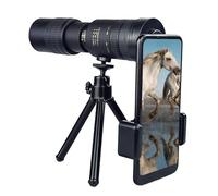 Telescopio Monocular Potente con Zoom 10-300x40, Lente For Teléfono Móvil, Profesional, For Acampar Al Aire Libre, Observación De Aves, Portátil, Retráctil(Mobile Phone Clip with Stand)