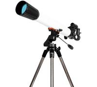 Telescopio monocular, telescopio astronómico, telescopio de refracción con trípode, telescopio buscador de espacio profundo con espejo cenital de 90°, observación de la luna, regalo para niños