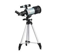 Telescopio monocular, telescopio astronómico, telescopio refractor de 300/70 mm, lente HD 150X, telescopio monocular con soporte para teléfono, trípode ajustable, lente Barlow 3X, filtro lunar