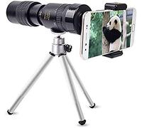 Telescopio monocular, telescopio monocular con trípode telescópico, Mini telescopio con cámara de teléfono móvil con Zoom de 10-30, telescopio con Zoom de Calibre de Lupa de 40 mm para Distancia