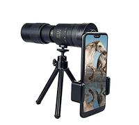 Telescopio monocular Telescopio monocular con Zoom 4K 10-300X40 mm, monocular HD de Alta Potencia con Soporte para teléfono Inteligente y trípode para Senderismo y Acampada