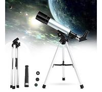Telescopio monocular Telescopio para niños para Adultos Principiantes en astronomía Apertura de 50 mm Telescopio de Viaje refractario astronómico portátil de 360 mm con trípode y buscadores Alcance