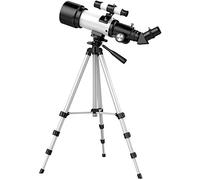 Telescopio Monocular Telescopios para Astronomía, Telescopio para Niños Telescopio Astronómico de 70 Mm, Telescopio Refractor Portátil, Regalos para Principiantes Naranja | Blanco