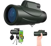 Telescopio monocular, Zoom de telescopio monocular Impermeable 12X50 HD, binoculares monoculares de Prisma BAK4 con Soporte para teléfono Inteligente y trípode para Viajes de Campamento
